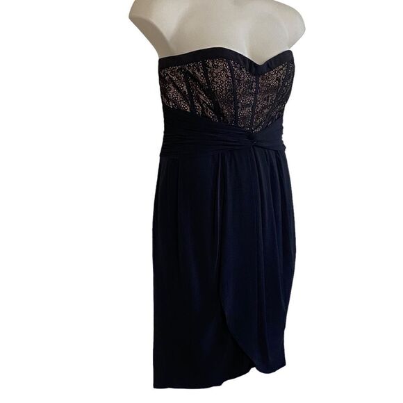 Jessica Simpson Black Lace Detail Bodice Strapless Cocktail Mini Dress Sz 14 NWT - Picture 6 of 15